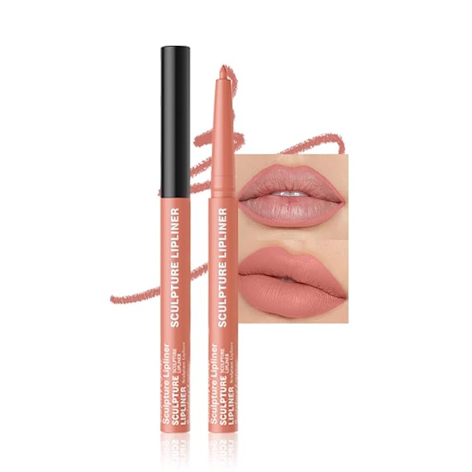 K10 Hxssll 12 Colors Matte Lip Liner Pencil – Long Lasting Waterproof Lip Liner, Smudge Proof Transfer Proof Lip Pencil, High Pigment Lip Makeup for Defining & Filling Lips (10#, 1PCS)