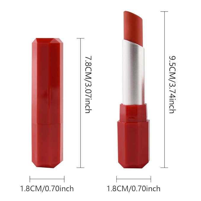 IATMOMOD Orange Red Cream Matte Lipstick Stick 06#, Longwear Full Coverage Velvet Lip Color, Waterproof Multi-Use Lip & Cheek Makeup for Party & Daily Wear, Labial con color mate para uso diario