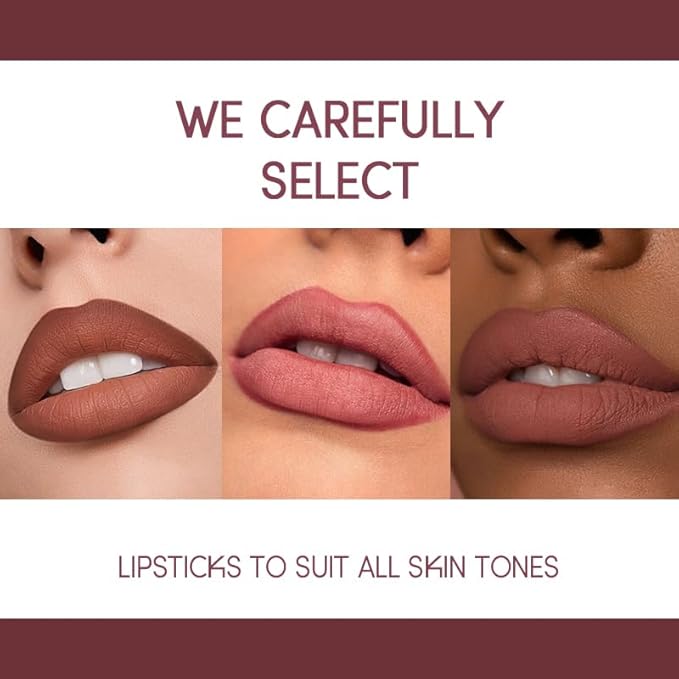 USHAS 2 in 1 Waterproof Lipstick Combo Set - Long Lasting Matte Lipstick Pen with Lip Liner - Makeup Kit (G5, Pack of 1)