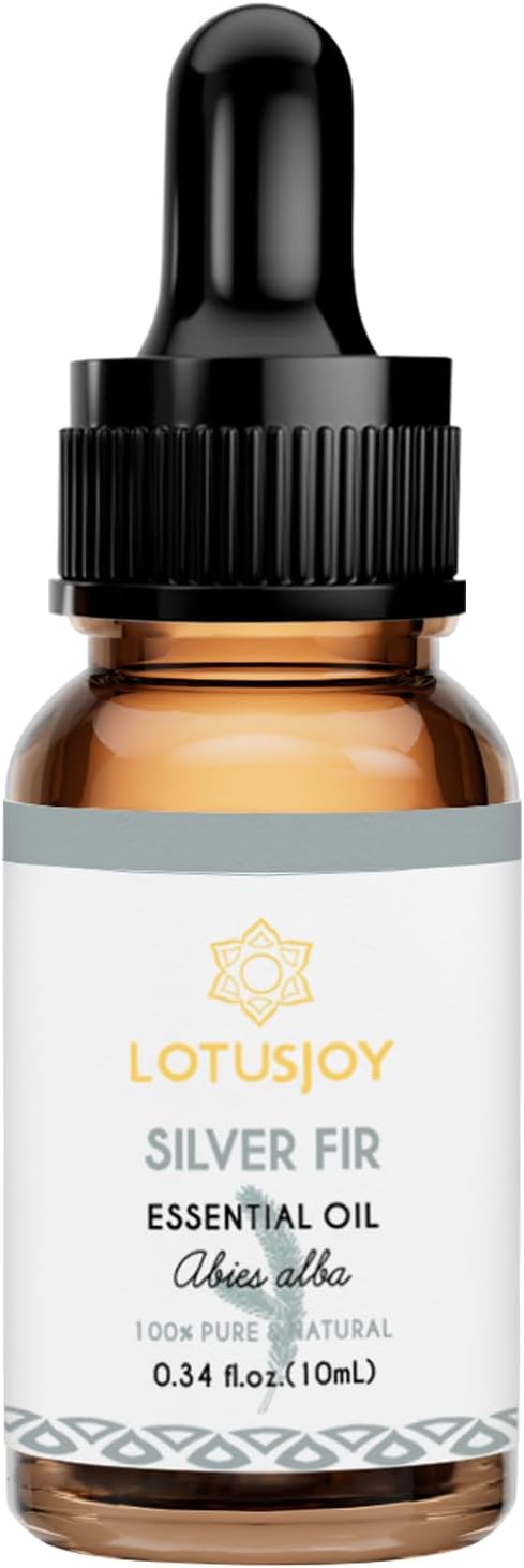 LOTUSJOY Silver Fir Essential Oil for Diffuser Massage Skin Care DIY, 0.34 Oz