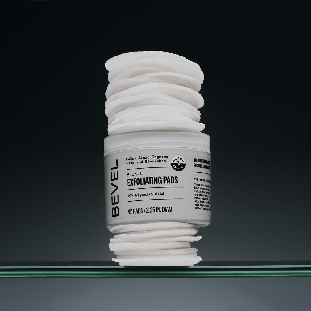 Bevel 10% Glycolic Acid Toner Pads for Face, Helps Remove Dead Skin Cells