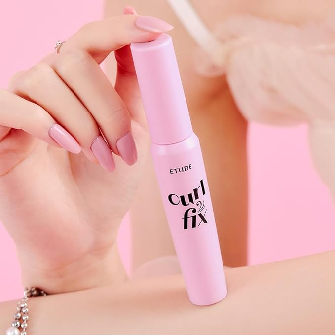 ETUDE Curl Fix Mascara, Waterproof Mascara, Strong Curl Up, Long-Lasting, Waterproof, Light-Weight, Korean Makeup, Beauty, Vegan Certified, Black (0.27 Fl Oz)