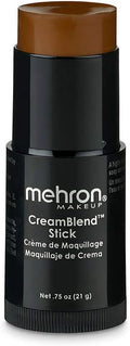 Mehron CreamBlend Stick | Face & Body Paint - Foundation Cream Makeup - Halloween Perfect -.75 oz (21 g) (Dark 2)