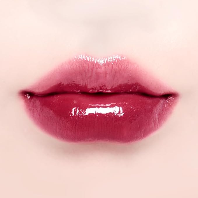DINTO Blur-Glowy Lip Tint (222 Fiat Lux) – Dewy Finish Glowy Korean Lip Tint, Long Lasting All Day Stain, Cherry Red, Vegan & Cruelty-Free, 0.11 fl oz
