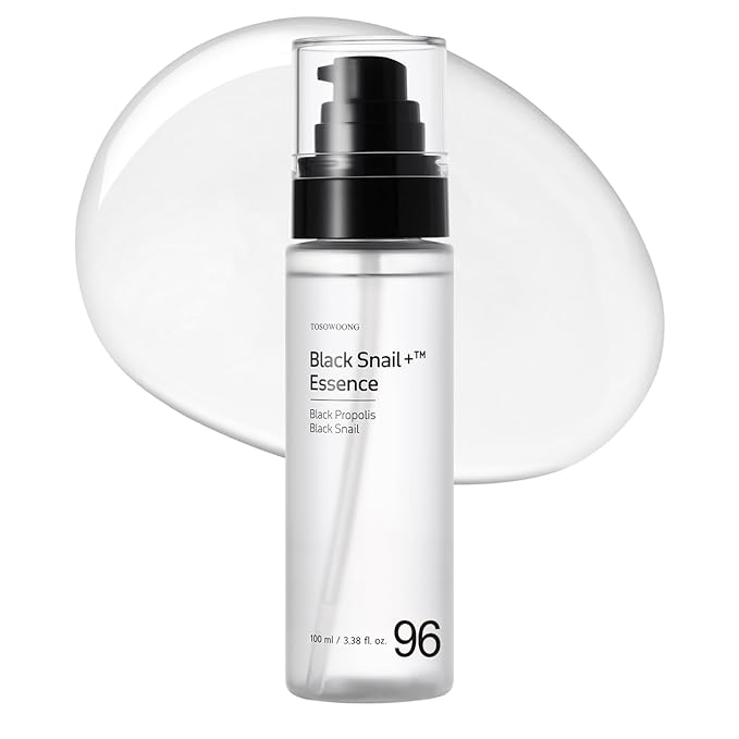TOSOWOONG Black Snail 96% Plus Essence for Fine Lines & Dull Skin, Barrier