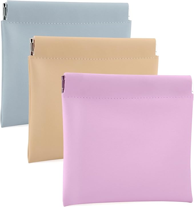 BUSOHA 3 PCS Small Makeup Bags for Purse - Coin Purse for Women