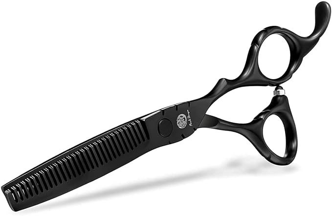 Purple Dragon 5.5 inch Hair Cutting Shears Set with Bag for Barbers - Black