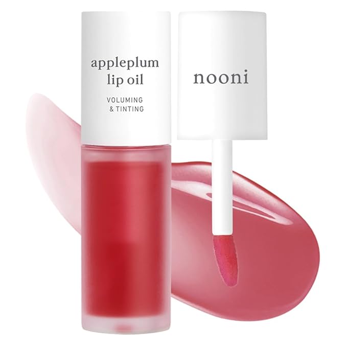 NOONI Korean Lip Oil - Appleplum | Long-Lasting, Moisturizing, Plumping, Revitalizing for Dry Lips, Waterproof, No Peel Off, Korean Tint, Hydrating Lip Stain, Nourishing Crystal Clear, 0.12 FL Oz