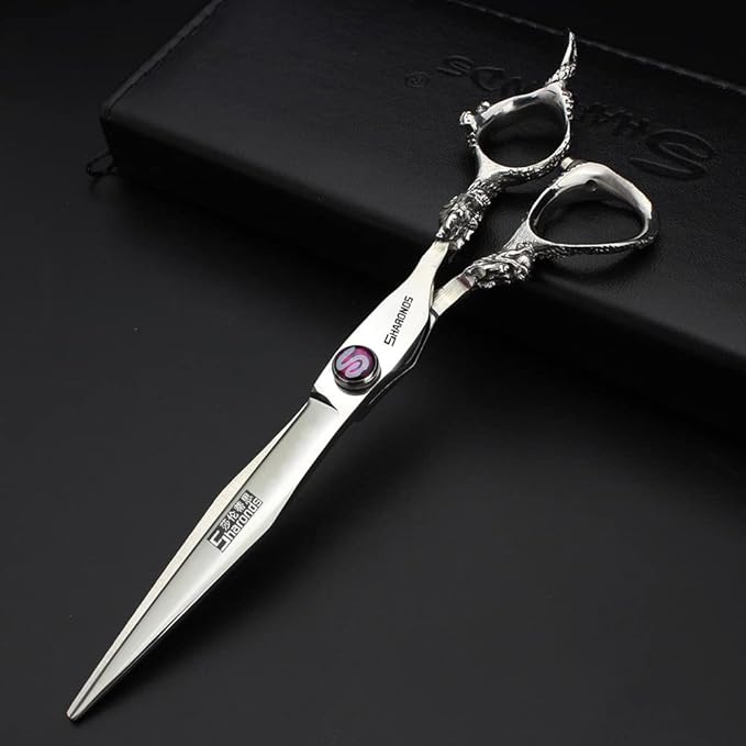 SHARONDS 7 inch Barber Salon Home Shear For Men Women (7" 2pc-A)