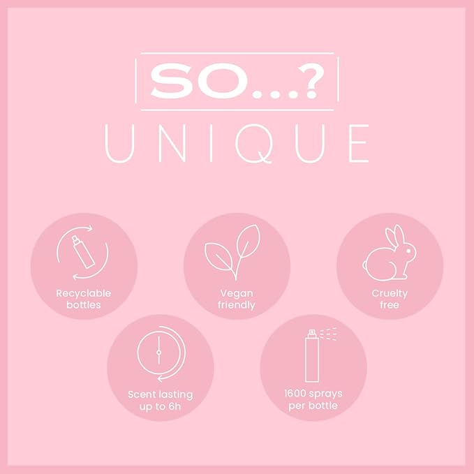 So...? Unique Peony Blush Body Mist - Floral, Fruity Vanilla Perfume with Bergamot and Pear Notes - Perfume for Women - Body Spray for Women - 5.1 oz