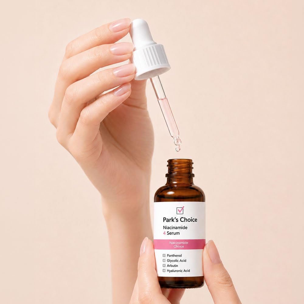 Niacinamide 4% Serum for Oily Skin | Pore Minimizing Serum & Oil Control Serum | Vitamin B12 Facial Serum for Dark Spots & Even Skin Tone | Korean Skincare | Park’s Choice