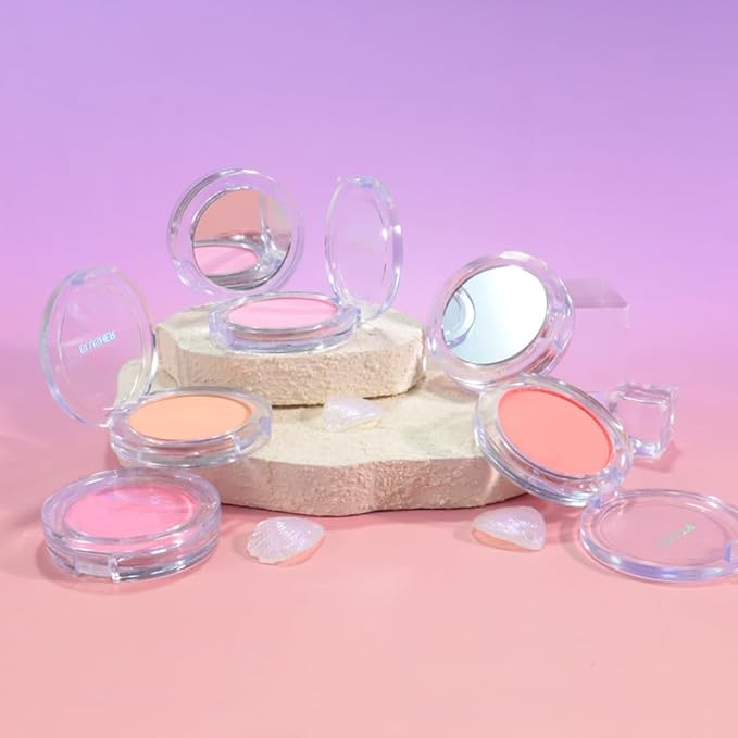 HHLTOH Blush for Cheeks Makeup Palette, Natural Matte Cream Powder Single Blushes for Eye and Cheek, Buildable Long-Lasting Color,Vegan & Cruelty-Free,Everyday Makeup Look for Women,#06-Deep Nude