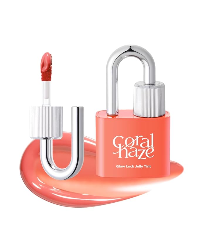 CORALHAZE Glow Lock Jelly Tint 111 Shine, Hydrating Water Glow Lip Stain, Non-Sticky Juicy Gloss, Long Lasting Glass Shine & Dewy Finish, Lightweight Moisturizing Lip Care, Korean Makeup