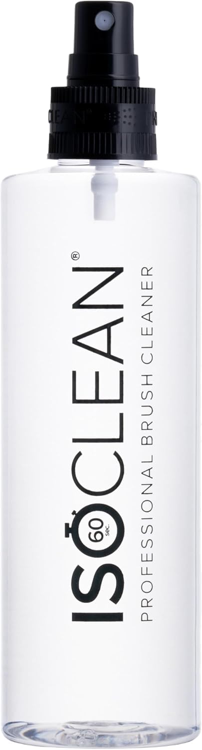 Isoclean Makeup Brush Cleaner – Gentle Daily Use Solution, Reduces Product Buildup, Improves Application, Easy Clean Brush Cleaning Solution & Sponge Cleaner - Spray Top, 9 fl oz