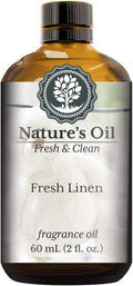 Fresh Linen Fragrance Oil for Perfume, Cologne, Diffusers, Soap Making, Candle Making, Lotion, Home Scents, Linen Spray, Bath Bombs, Slime (2 Fl Oz)