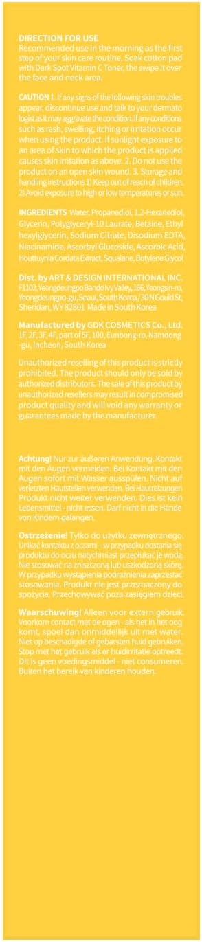 #OOTD Vitamin C Niacinamide Toner for Face, 8.45 fl oz | Korean Skincare