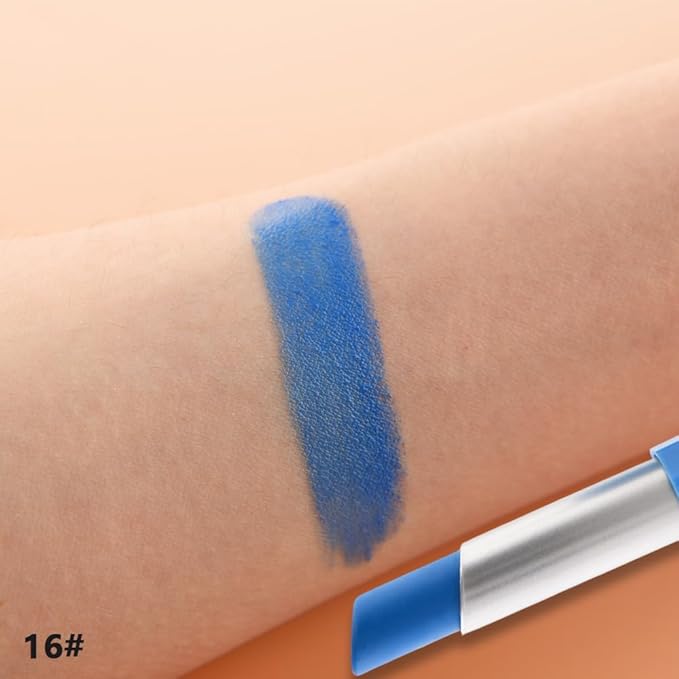 IATMOMOD Light Blue Cream Matte Lipstick Stick 16#, Longwear Full Coverage Velvet Lip Color, Waterproof Multi-Use Lip & Cheek Makeup for Party & Daily Wear, Labial con color mate para uso diario