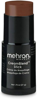 Mehron Makeup CreamBlend Stick | Face Paint, Body Paint, & Foundation Cream Makeup | Perfect for Halloween.75 oz (21 g) (Sable Brown)