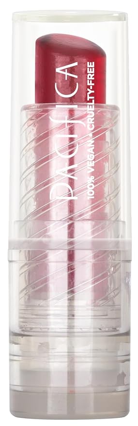 Pacifica Glow Stick Lip Oil Rosy Glow Sheer Rose Hydrating Lip Tint Balm, Moisturizing Glossy Oil for Dry Lips, Vitamin E Enriched, Non-Sticky Natural Shine, Vegan & Cruelty-Free Clean Beauty.14 oz