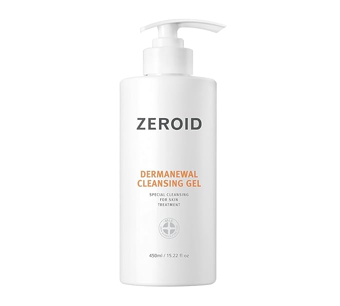 ZEROID Dermanewal Cleansing Gel, 15.2 fl oz (450ml)