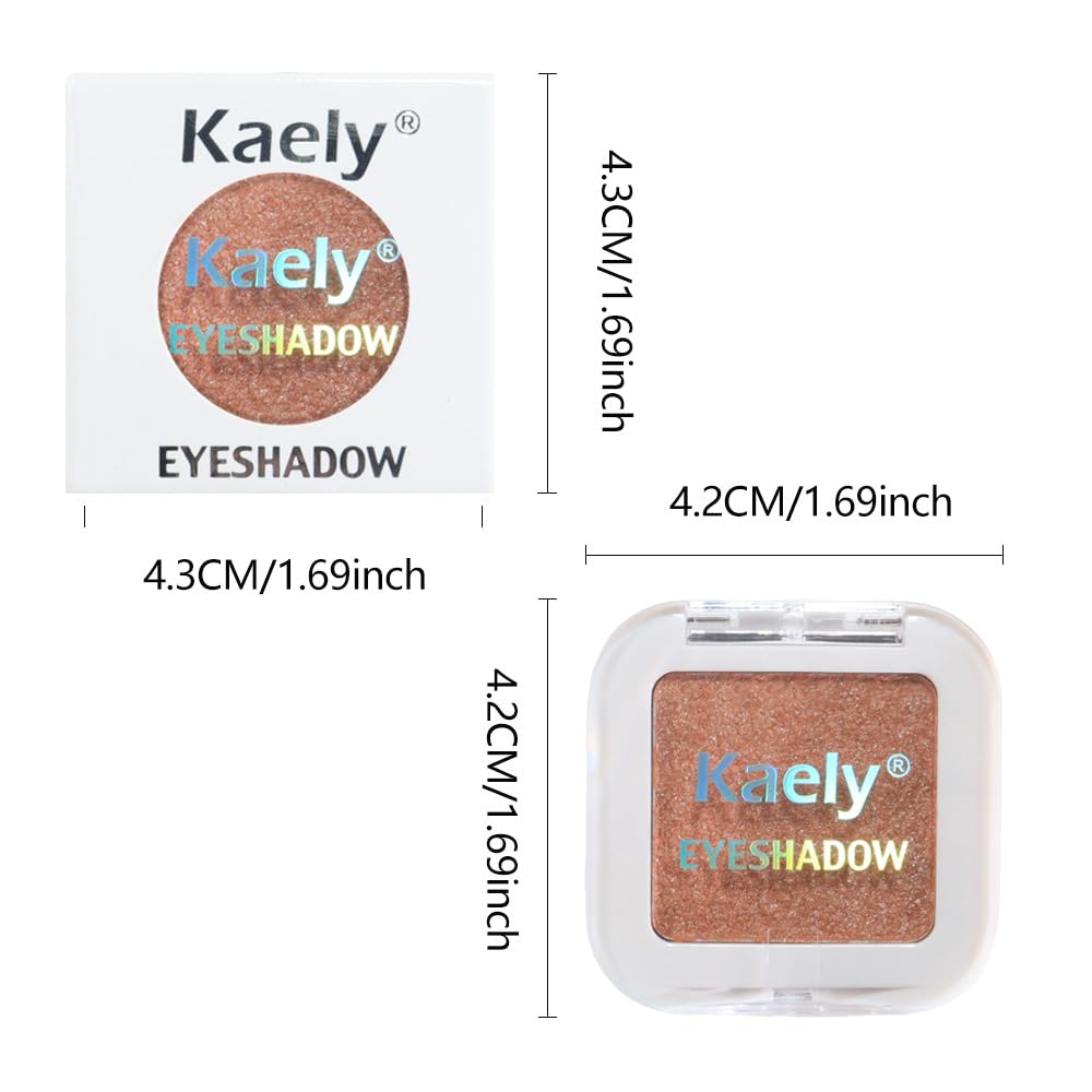 FeiCuiYun Glittler Single Eye Shadow Palette Makeup, Champagne Gold Sparkle Shimmer Monochrome Eyeshadow For Older Women, Pigmented Waterproof Sombras Para Ojos, Vegan, Talc, Paraben&Cruelty Free, 01