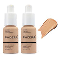 PHOERA Foundation, Natural Foundation Makeup, 104 Buff Beige, 30ml, 2 Pack
