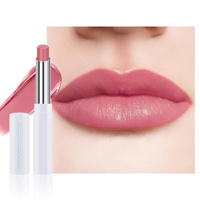 HHLTOH 1Pcs Tinted Lip Balm Moisturizing Lipstick – Waterproof Hydrating Matte Lip Balm for Women, Creamy Natural Color Stain for Dry Lips, Soft Matte Finish with Subtle Scent (#08 Alluring Pink)
