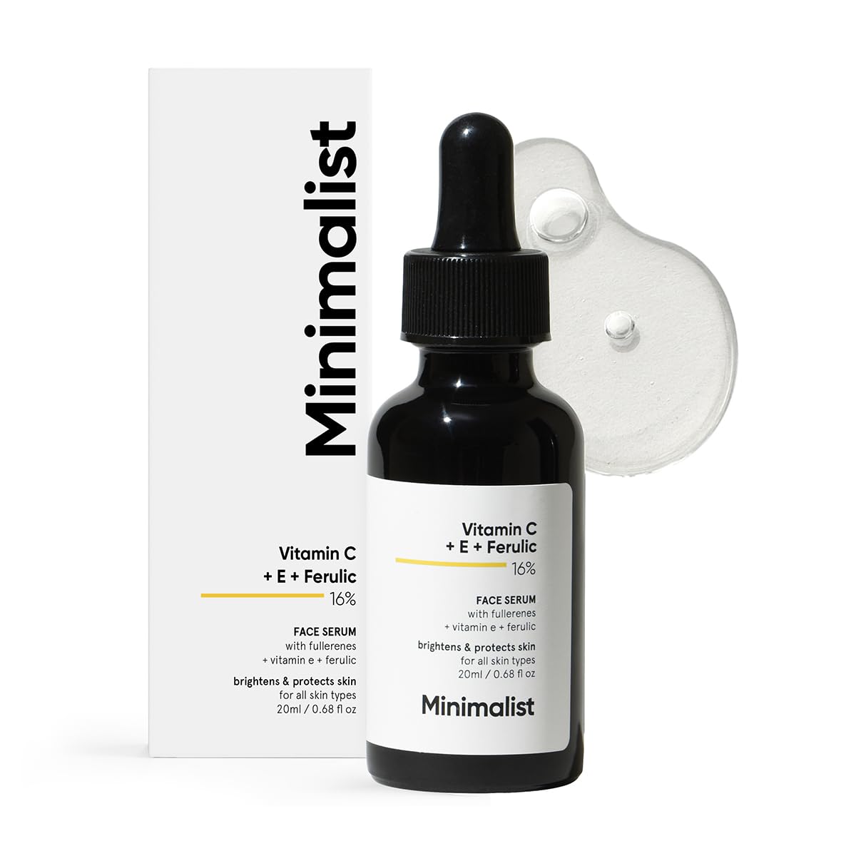 Minimalist Vitamin C+E+Ferulic Acid 16% Serum for Brightening 0.68 Fl Oz