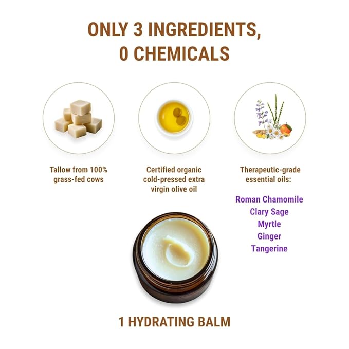 Vintage Tradition Luxurious Grass-Fed Tallow Balm | All-Purpose 2 oz