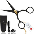 Ontaki Beard & Mustache Scissors & Combs - 5.5" Japanese Steel, Black