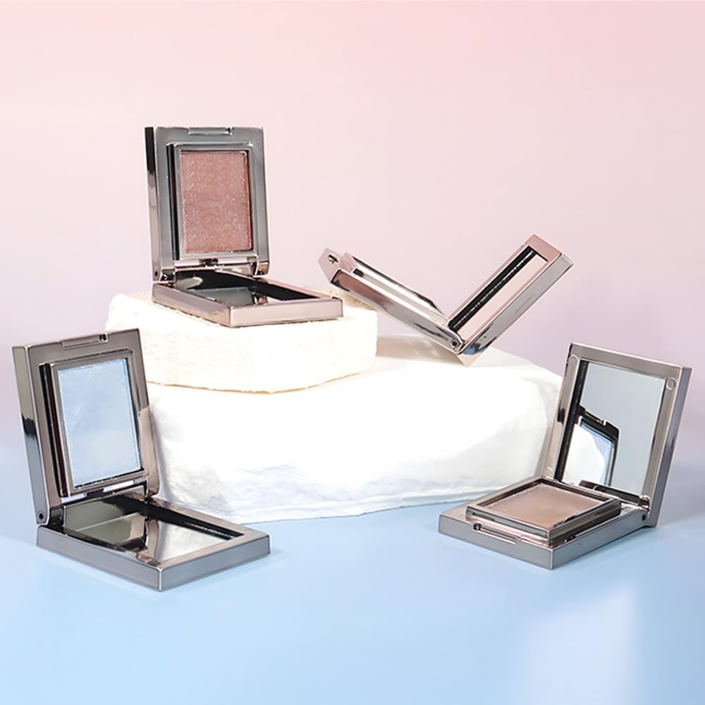 CAKAILA Taupe Mauve Shimmer Single Eye Shadow Palette Makeup with Mirror,Neutral Powder Monochrome Eyeshadow for Older Women,Waterproof Long Lasting Naturing-Looking sombras para ojos