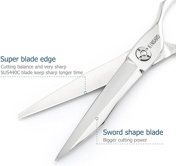 KINSARO Hair Cutting Scissors, 6 In,Professional Hair Shears,Great Force