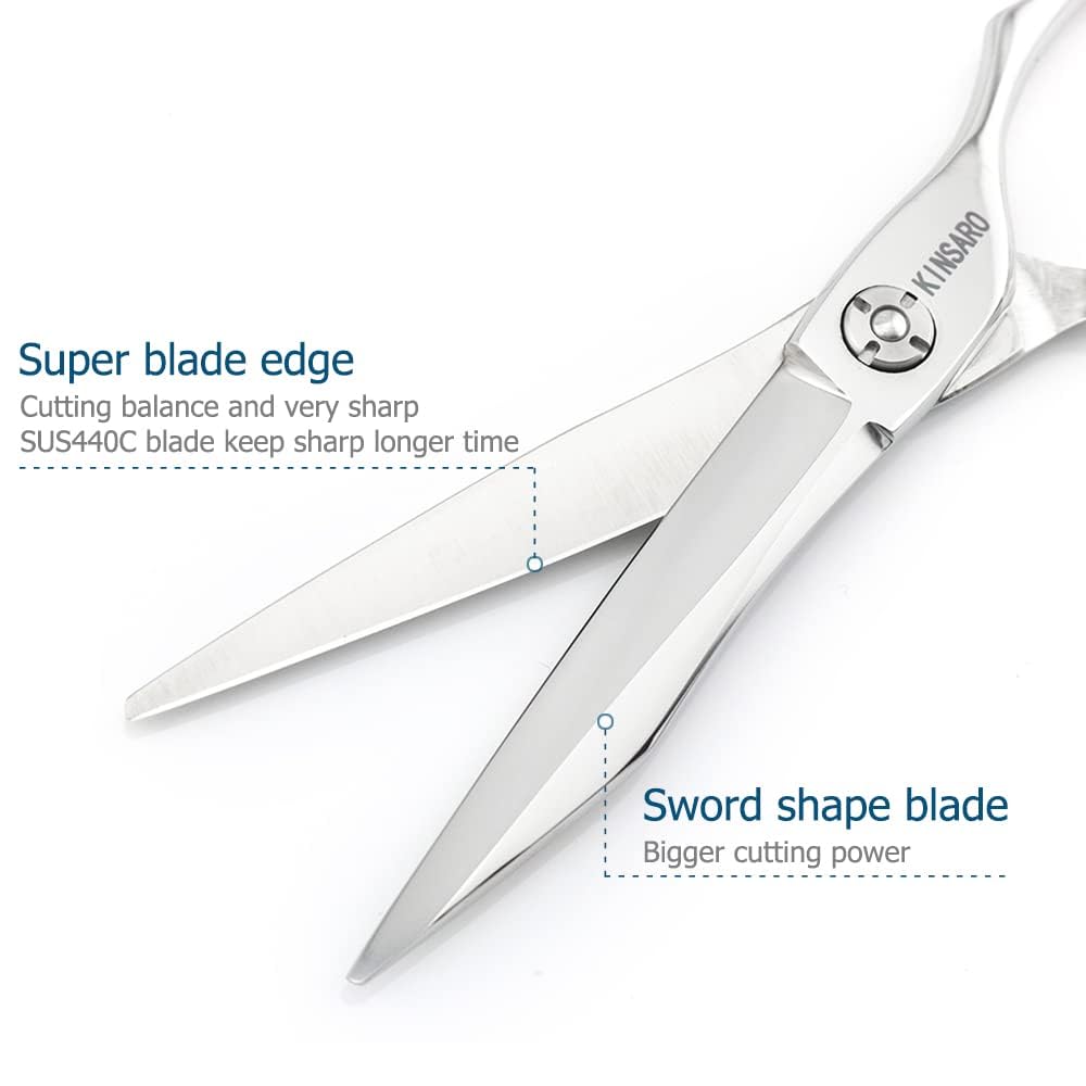KINSARO Hair Cutting Scissors, 6 In,Professional Hair Shears,Great Force