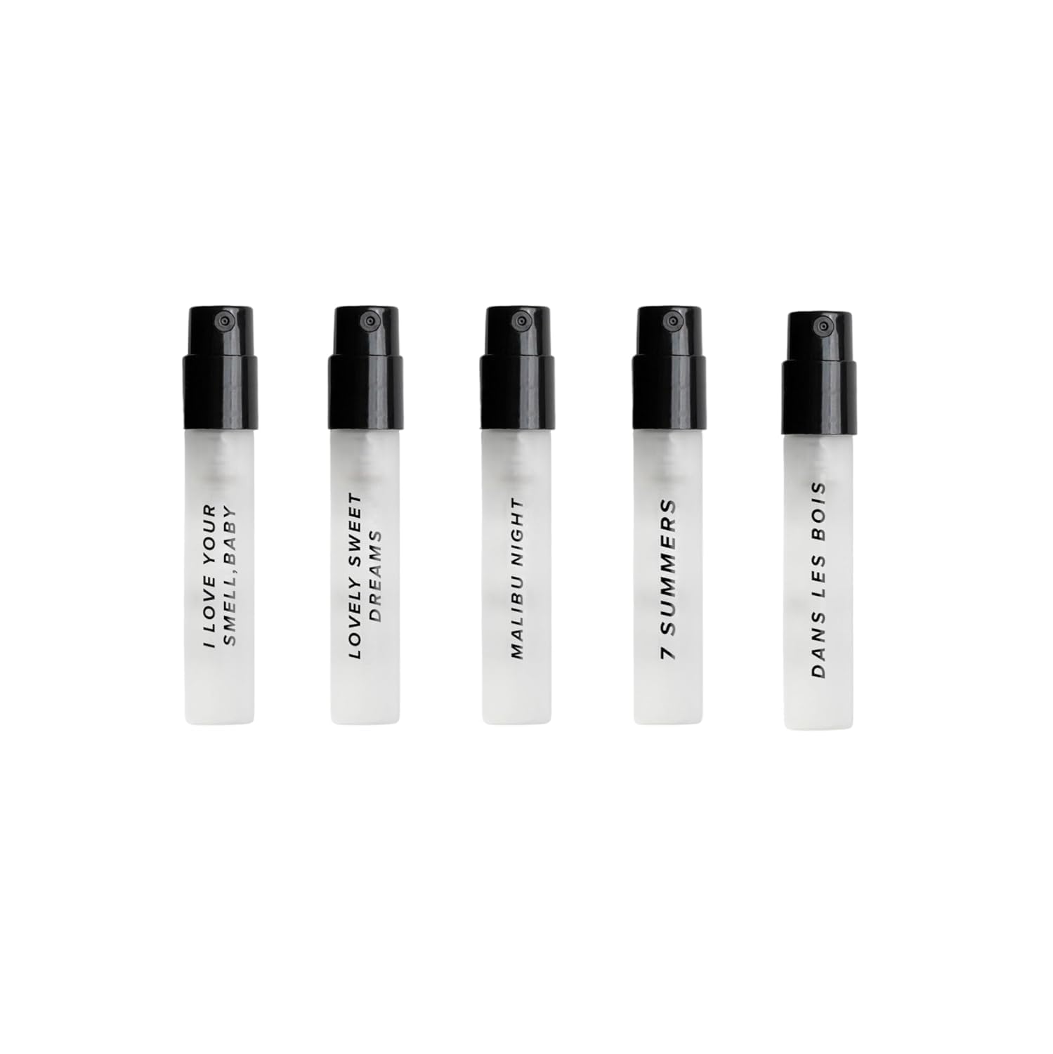 DIME Beauty Perfume Sampler Kit - Set of 5 Travel Size Perfumes for Women, Clean Fragrance Discovery Set, Eau de Toilette with Organic Sugar Cane Alcohol, Vegan, 5 x 2 ml