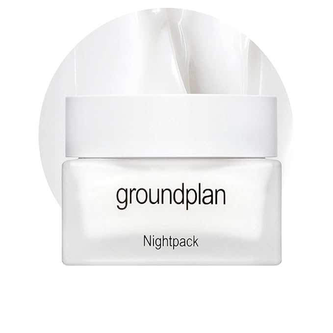 groundplan Nightpack 1.69 fl oz – Overnight Moisturizing Mask with Macadamia, Shea Butter & Olive Oil, Lightweight Sleeping Cream for Dry Skin & Radiance Boost