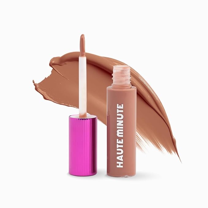 Haute Minute Makeup Mini Clutch Couture Lip Shine Gloss, Non-Sticky Lip Gloss, Vegan & Cruelty-free, High Shine Finish & Moisturizing - Bougie