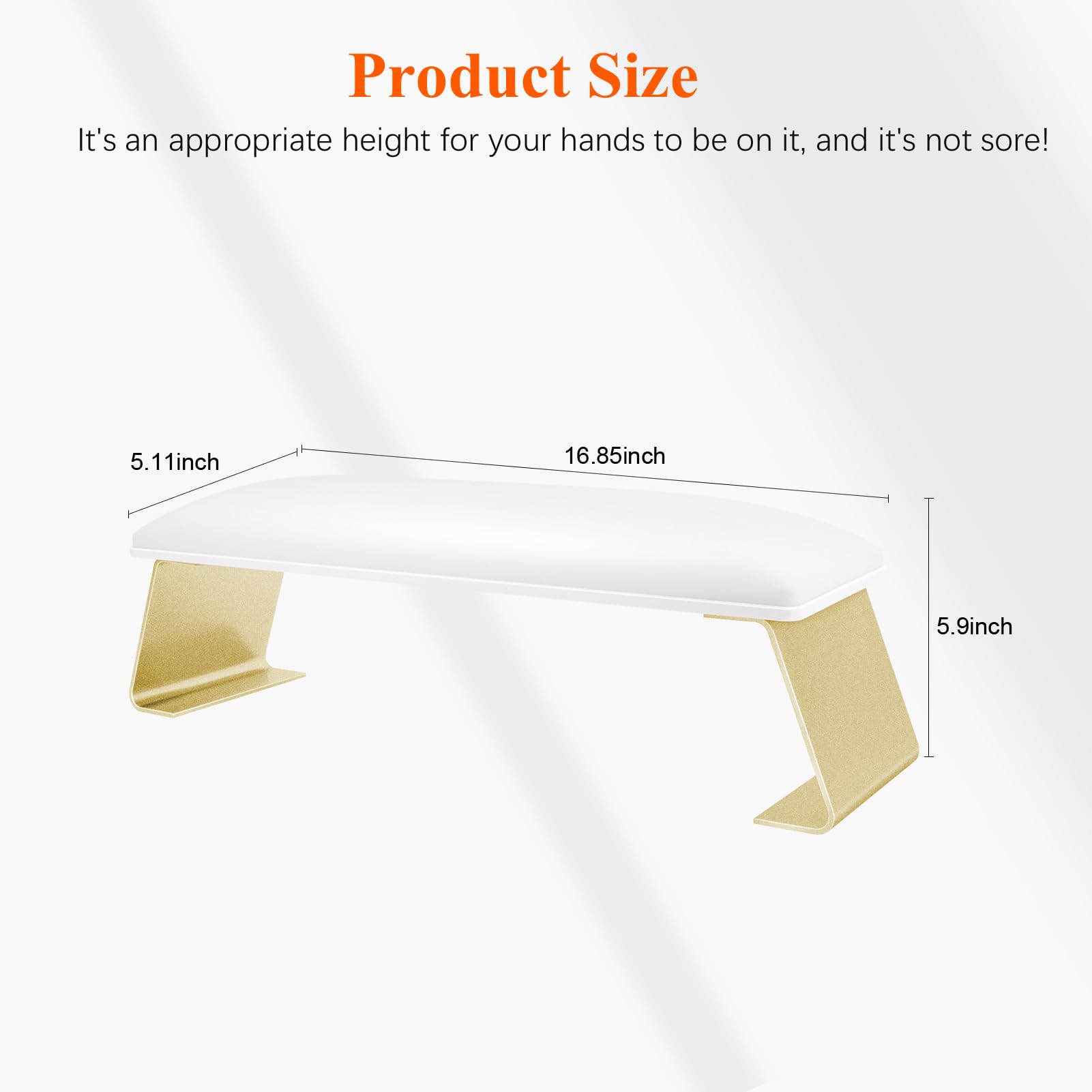 Erasable Arm Rest for Nails Tech, Luxury Nail Arm Rest White Manicure Hand Rest for Nails Tech with Non-Slip Aluminum Alloy Legs, Cleanable Technology Leather
