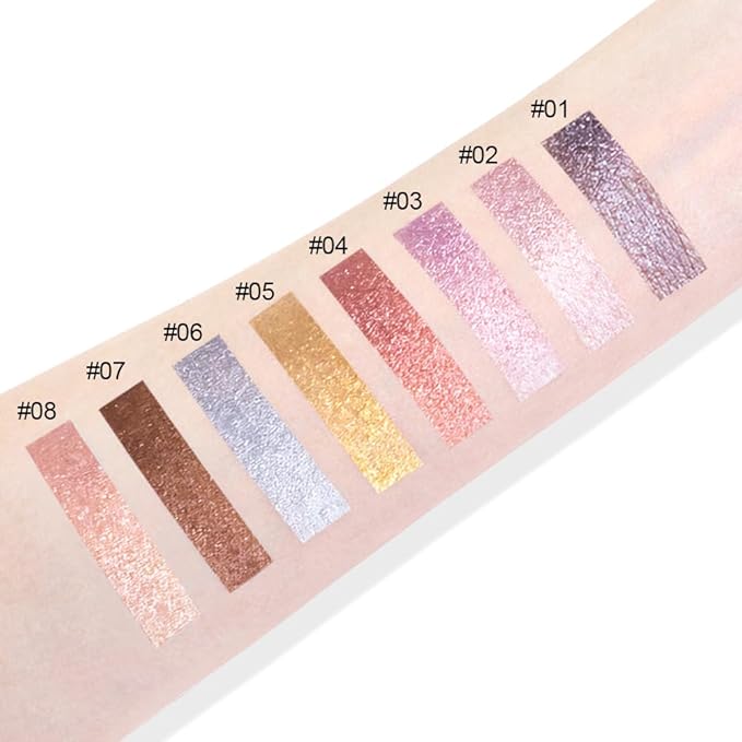 FeiCuiYun Cream Glitter Dark Purple Shimmer Metallic Eyeshadow Palette Makeup, Natural Single Mini Instant Holographic Eyeshadow For Women, Sombras Crema Para Ojos, Talc, Paraben & Cruelty Free
