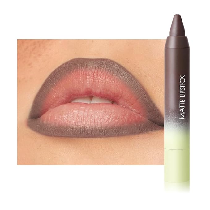 BINGBRUSH 2-in-1 Matte Lip Liner and Lipstick, Long Lasting Lip Pencil