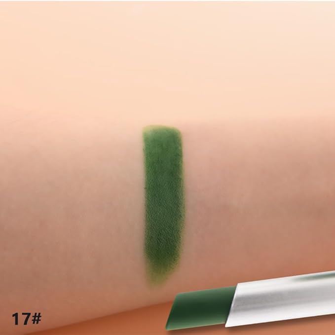 IATMOMOD Neutral Green Cream Matte Lipstick Stick 17#, Longwear Full Coverage Velvet Lip Color, Waterproof Multi-Use Lip & Cheek Makeup for Party & Daily Wear, Labial con color mate para uso diario
