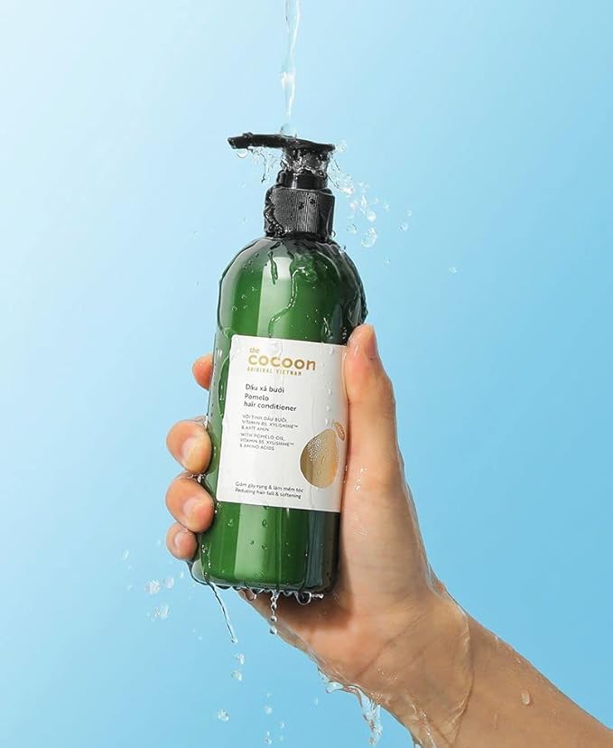 Cocoon Pomelo Essential Oil Conditioner with Xylishine & Amino Acid | Sulfate Free Vegan Treatment to Soften, Reduce Loss & Volumize Hair Growth | for Thinning, Damaged & Breakage Hair 10.48 fl oz