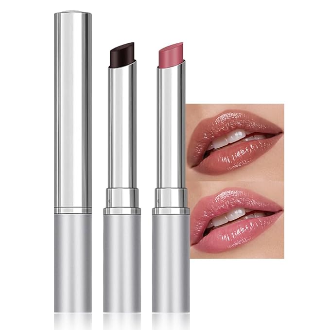 QIDSTERS 2Pcs Honey Lipstick Tinted Lip Balm, Sheer Hydrating Lip Stain for All Skin Tones, Natural Lightweight Lips Gloss Makeup for Women, Vegan & Cruelty-Free