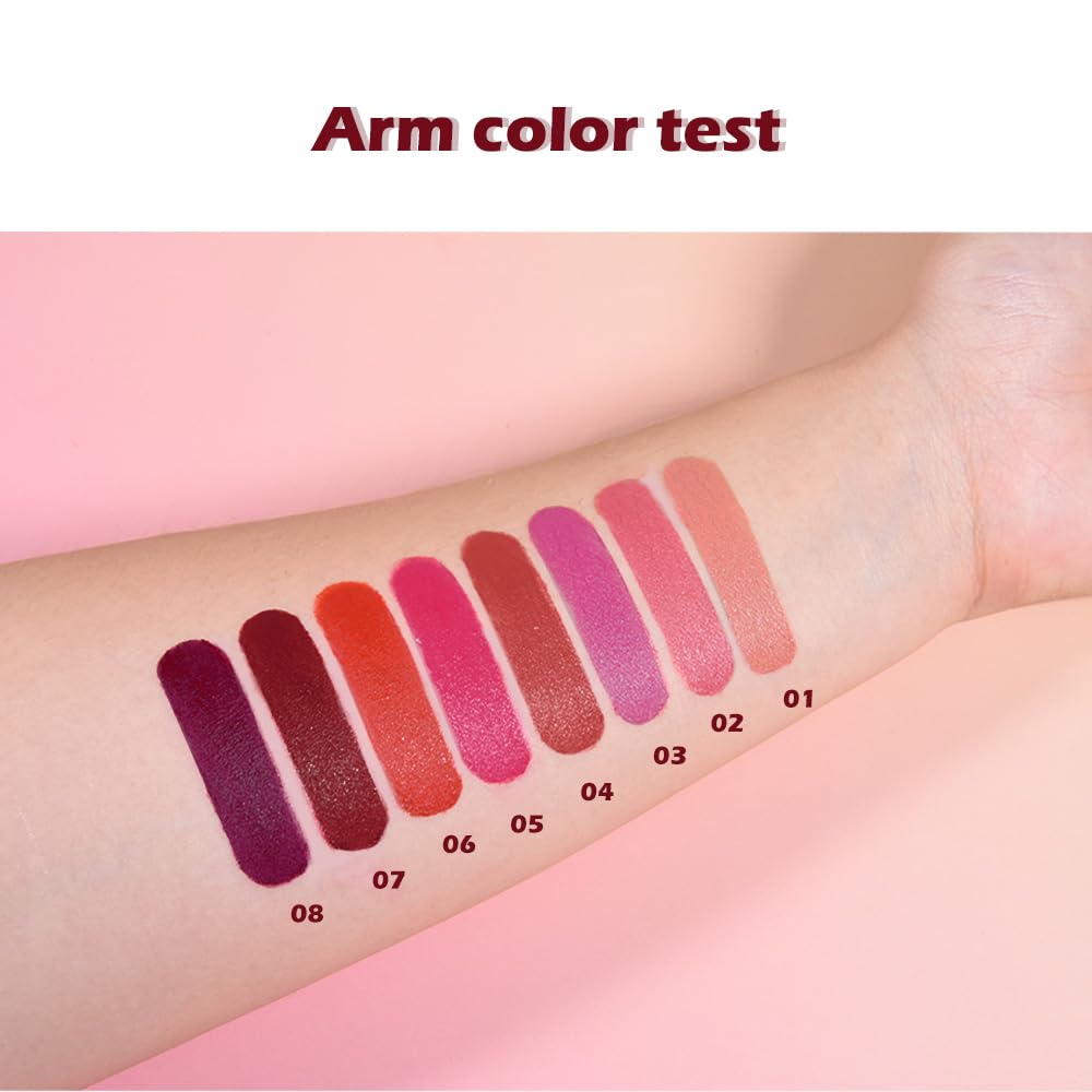 IATMOMOD Orange Red Matte Lipstick for Women, Long Lasting Waterproof Transfer-Proof Vegan Lip Bar, 24H Moisturizing Smudge-Proof All-Day Lip Color for Daily & Party M06#