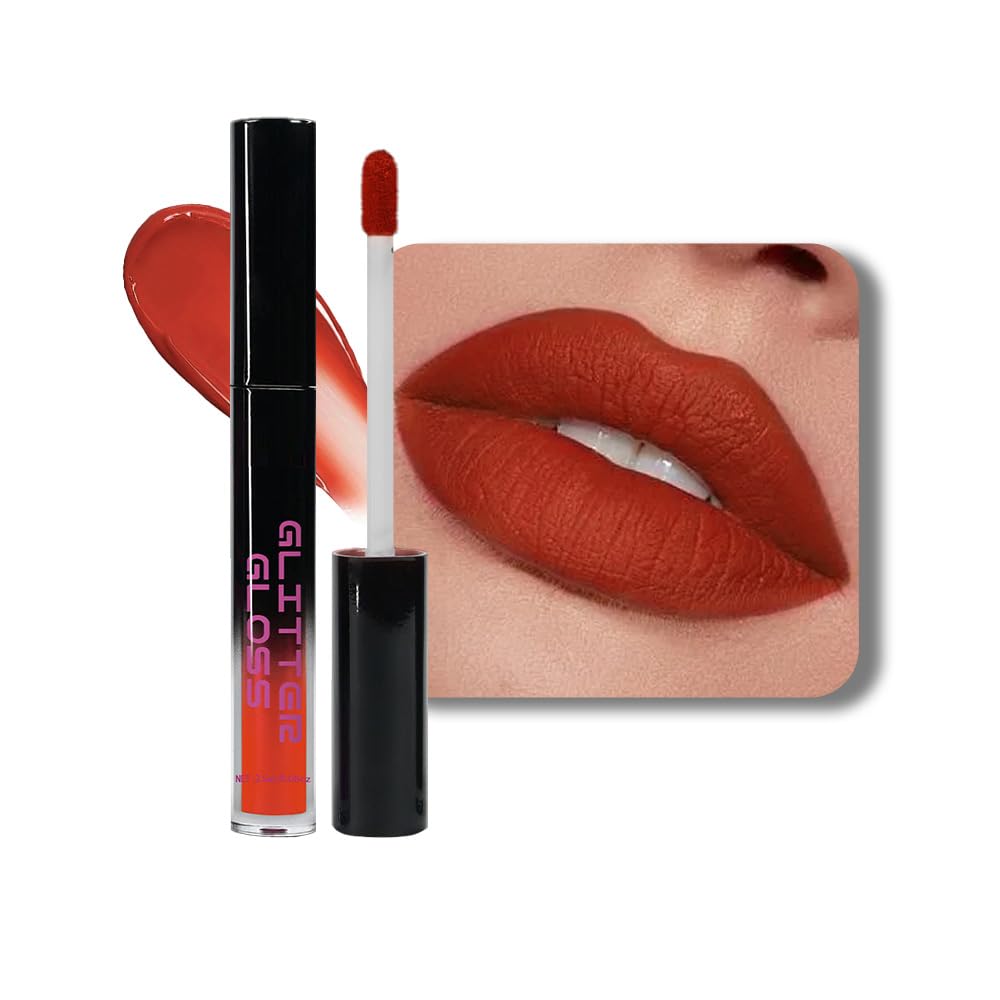 CAKAILA Red Matte Lipstick for Women,Liquid Lipstick,Long Lasting Waterproof Lightweight Comfortable Non-Drying Bold Dark Lip Gloss for Gothic Stage Makeup,Cruelty Free