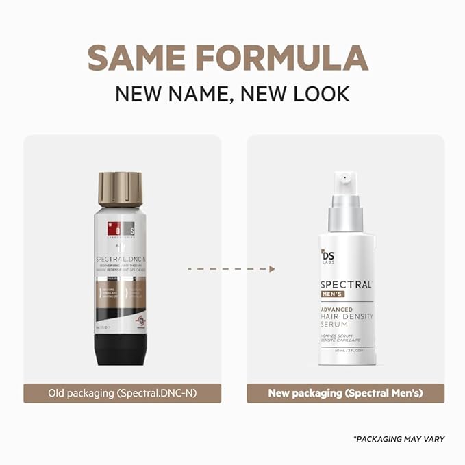 DS Labs Spectral Men’s Hair Density Serum (formerly Spectral.DNC-N) - Lightweight Leave-In for Fuller Looking, Thicker Looking Hair, Fast Absorbing, Non-Greasy, For All Hair Types, 60mL