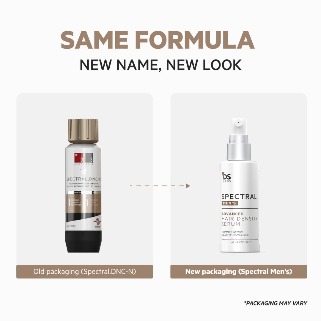 DS Labs Spectral Men’s Hair Density Serum (formerly Spectral.DNC-N) - Lightweight Leave-In for Fuller Looking, Thicker Looking Hair, Fast Absorbing, Non-Greasy, For All Hair Types, 60mL