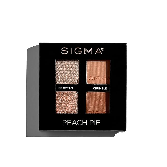SIGMA BEAUTY Quad Eyeshadow Palette - Peach Pie Eyeshadow Quad, 4 Shades