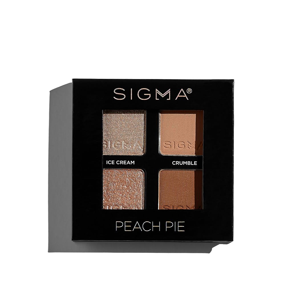 SIGMA BEAUTY Quad Eyeshadow Palette - Peach Pie Eyeshadow Quad, 4 Shades