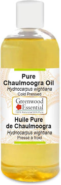 Greenwood Essential Chaulmoogra Oil (Hydnocarpus wightiana) | Cold Pressed | Natural | Undiluted | For Diluting Essential Oils | For Skin & Massage | Men & Women | 200ml (6.76 oz)