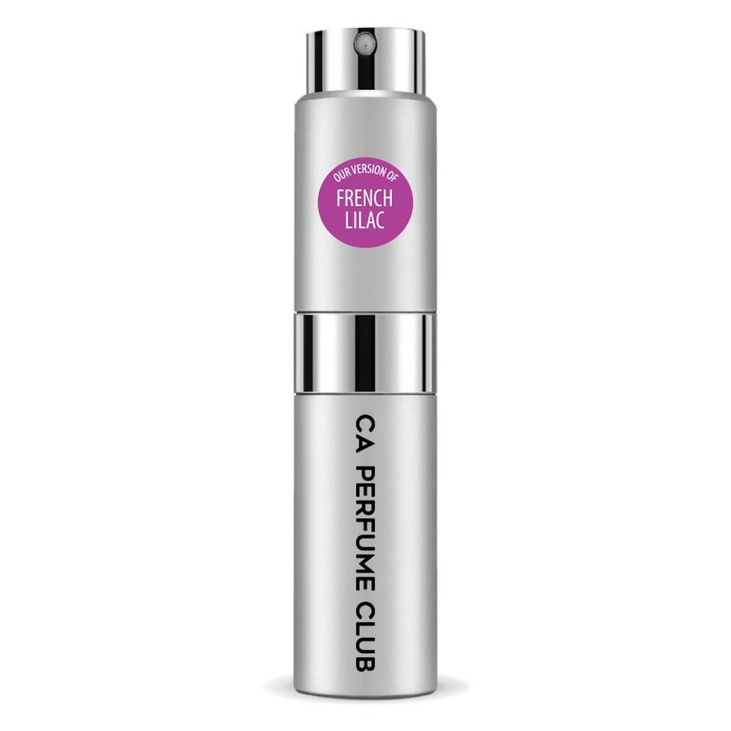 CA Perfume Originals French Lilac for Women and Men Floral Scent Long Lasting Unisex Fragrance Eau De Parfum Travel Size Refillable Atomizer Spray 0.27 Fl Oz 8ml